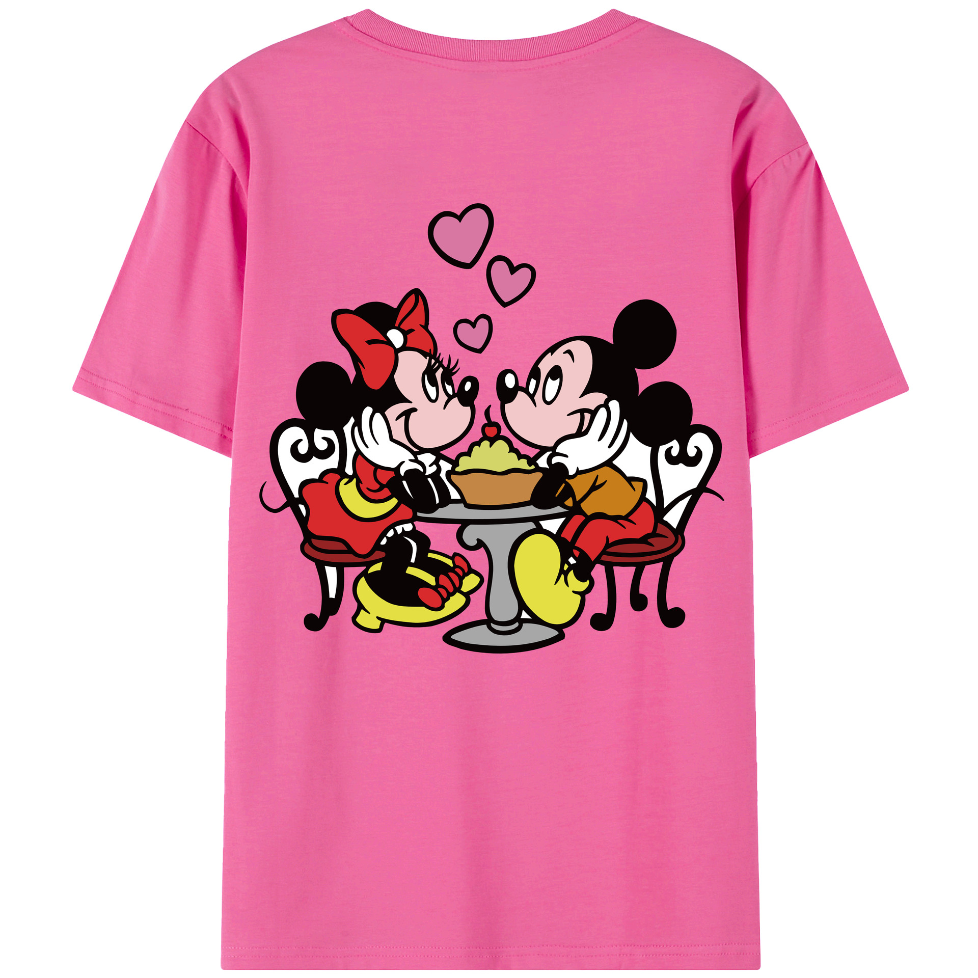 （画像用） ミッキーマウス Mickey Mouse レディース半袖Tシャツ(バックプリント)